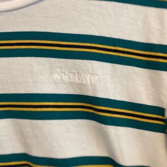Guess- men’s striped tee- Size large - Picture 2 of 5